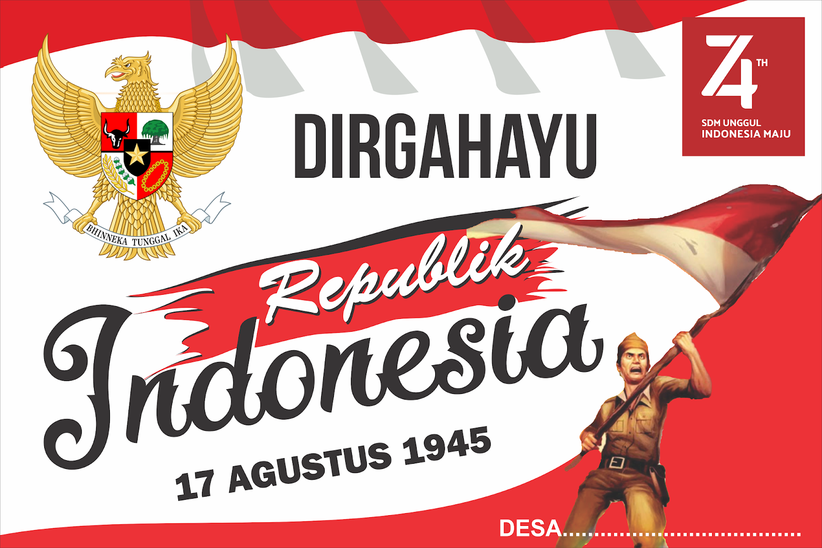 Contoh Spanduk Kemerdekaan Ri Ke 74 Desain Banner Kekinian Images And